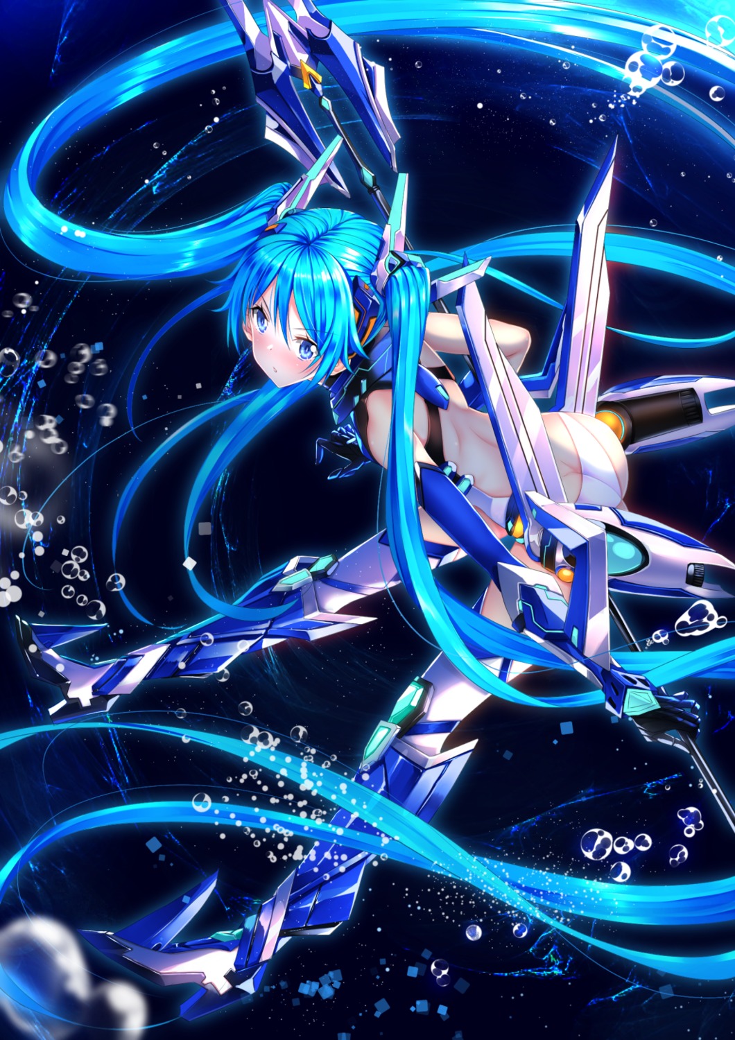 bodysuit heels ore_twintail_ni_narimasu swordsouls tailblue thighhighs tsube_aika