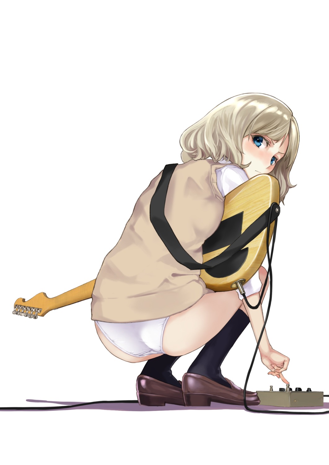 ashiya_hiro ass guitar pantsu seifuku sweater