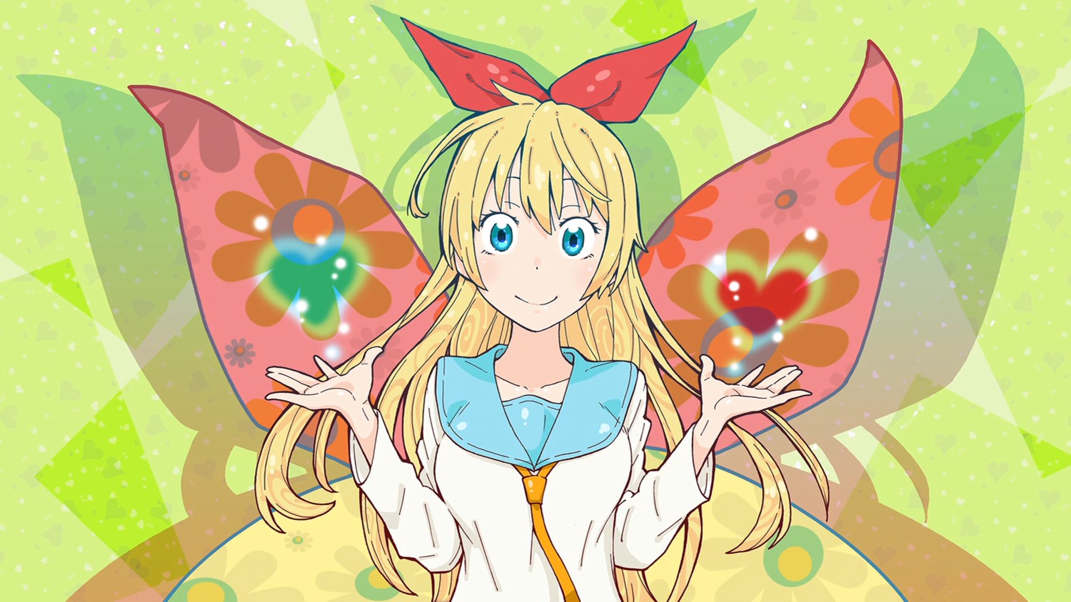 cap endcard kirisaki_chitoge nisekoi ohkubo_atsushi seifuku wings