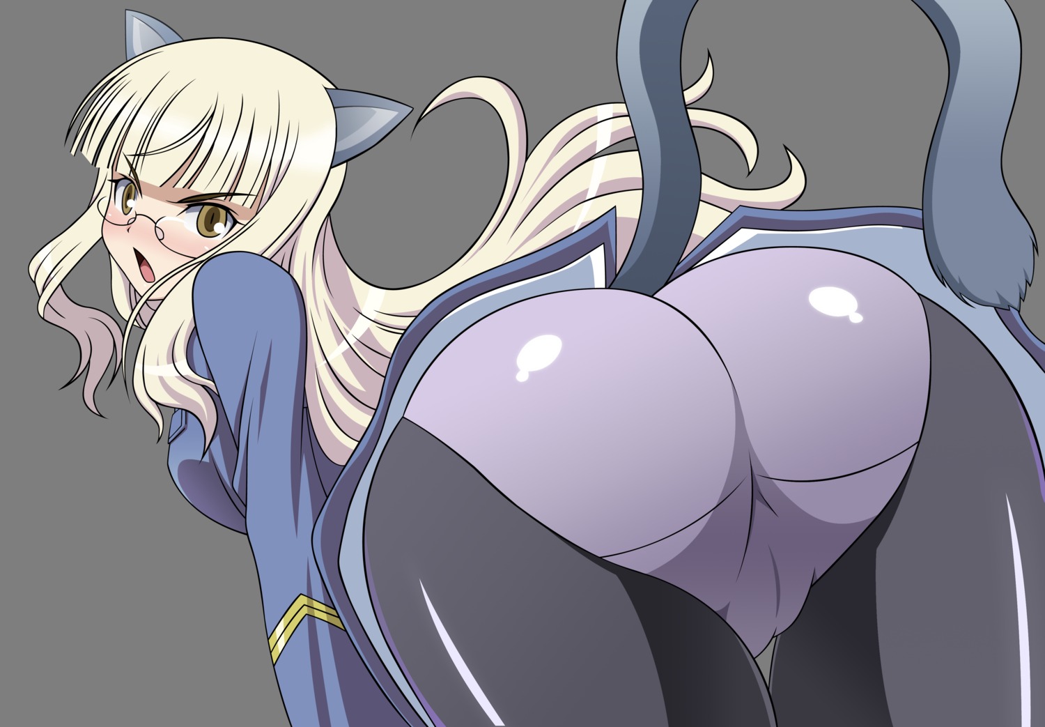 animal_ears ass cameltoe megane pantyhose perrine-h_clostermann strike_witches tail transparent_png vector_trace