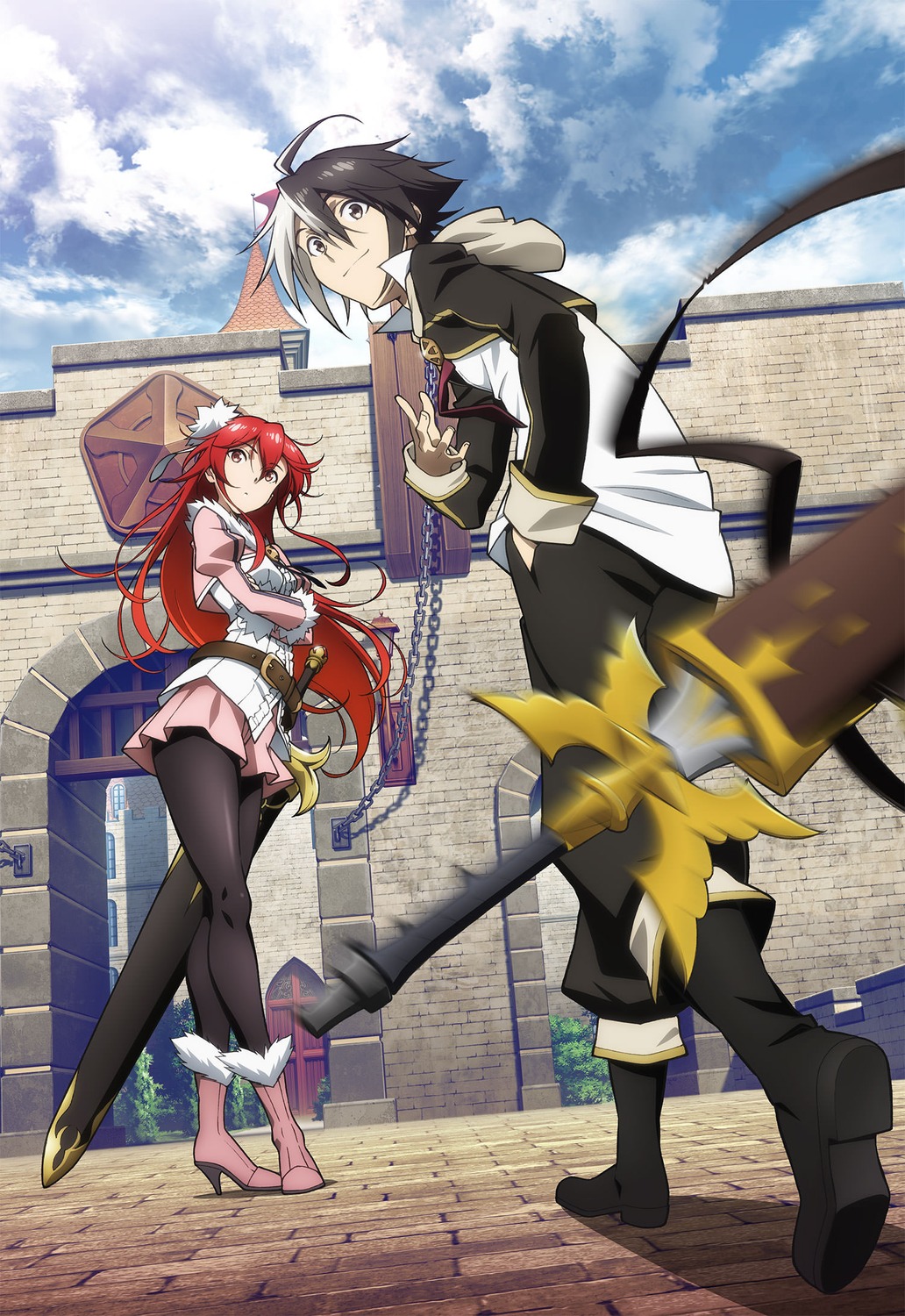 arnest_flaming blade_(eiyuu_kyoushitsu) dress eiyuu_kyoushitsu heels pantyhose sword