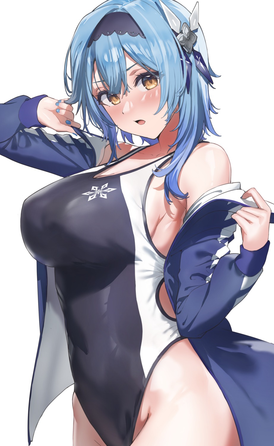 erect_nipples eula genshin_impact gym_uniform swimsuits undressing xkirara39x