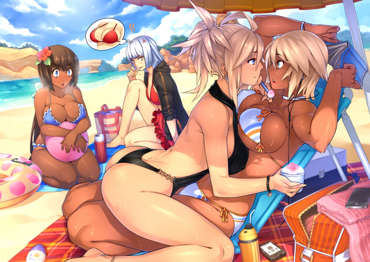 ass bikini cleavage erect_nipples real_xxiii swimsuits yuri