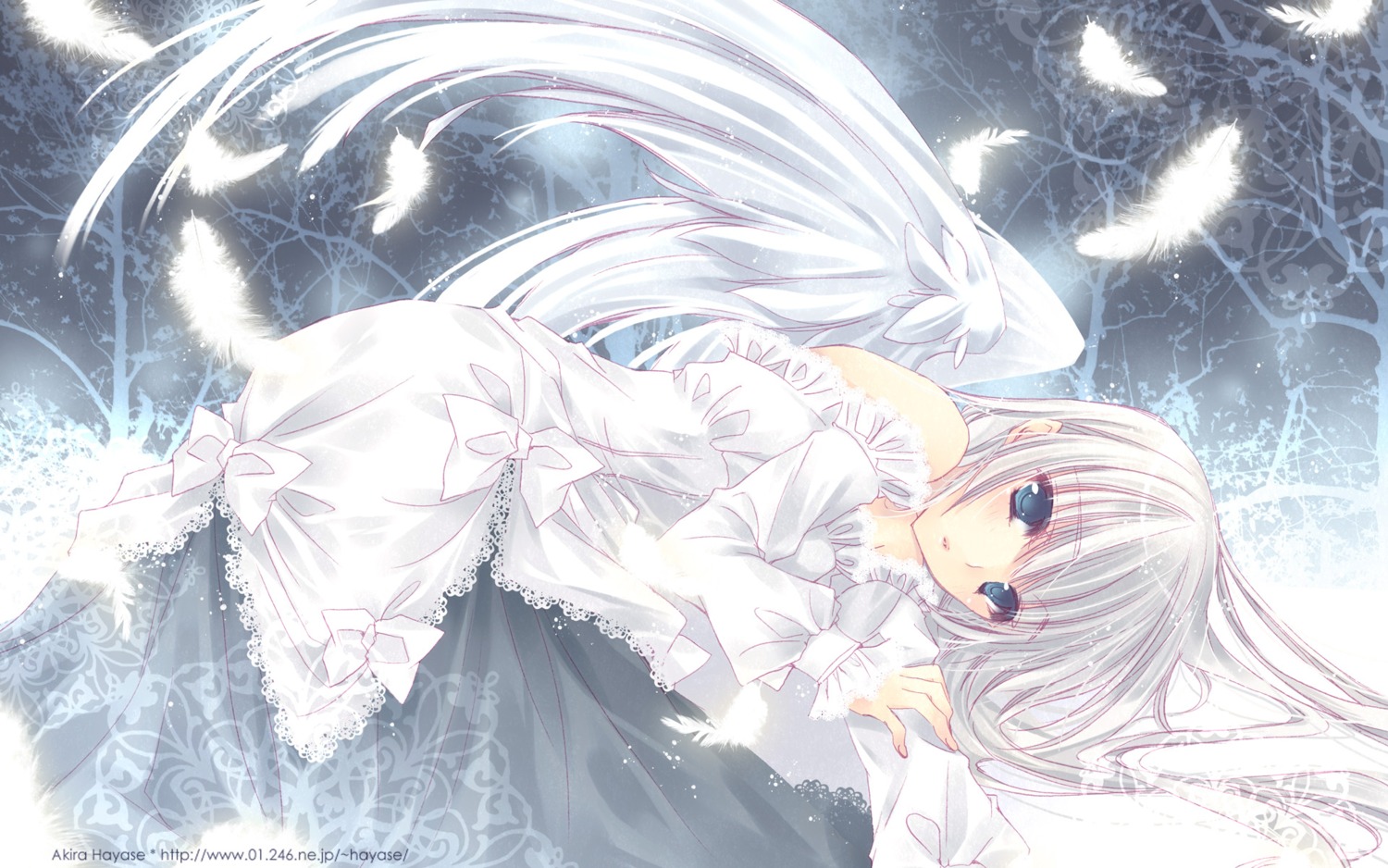 angel dress hayase_akira wallpaper wings