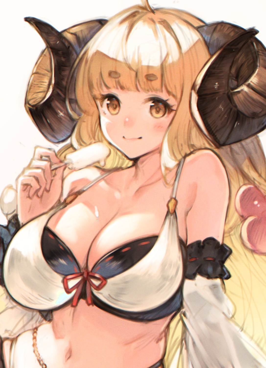 anila_(granblue_fantasy) bikini cleavage granblue_fantasy horns koretsuki_azuma swimsuits