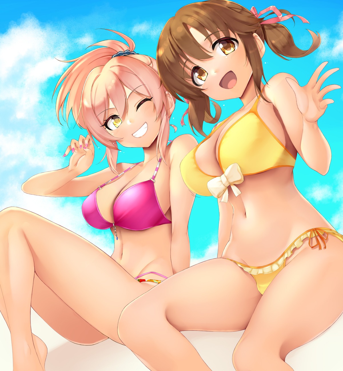 bikini jougasaki_mika kon5283 swimsuits the_idolm@ster the_idolm@ster_cinderella_girls totoki_airi