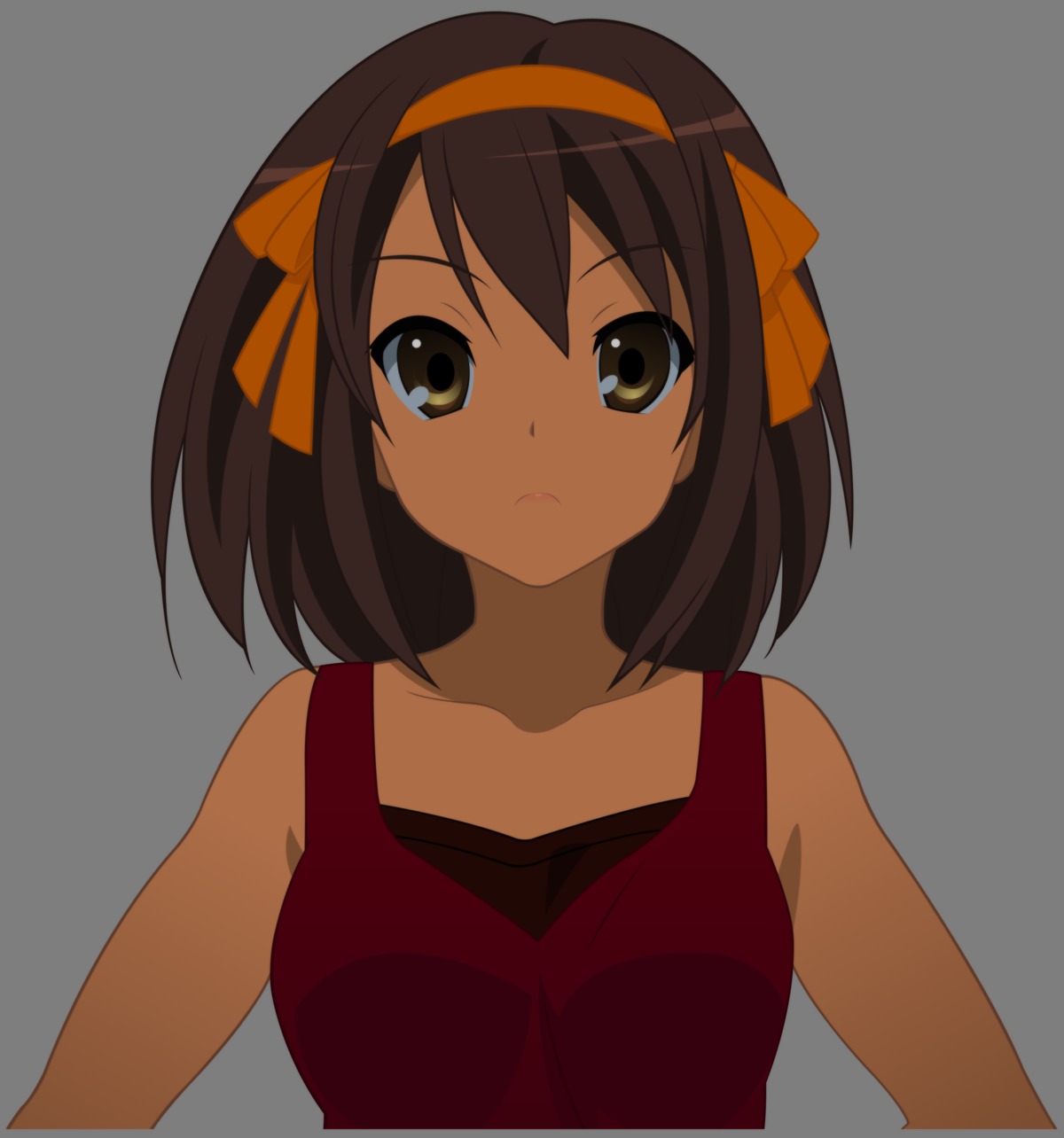 suzumiya_haruhi suzumiya_haruhi_no_yuuutsu transparent_png vector_trace