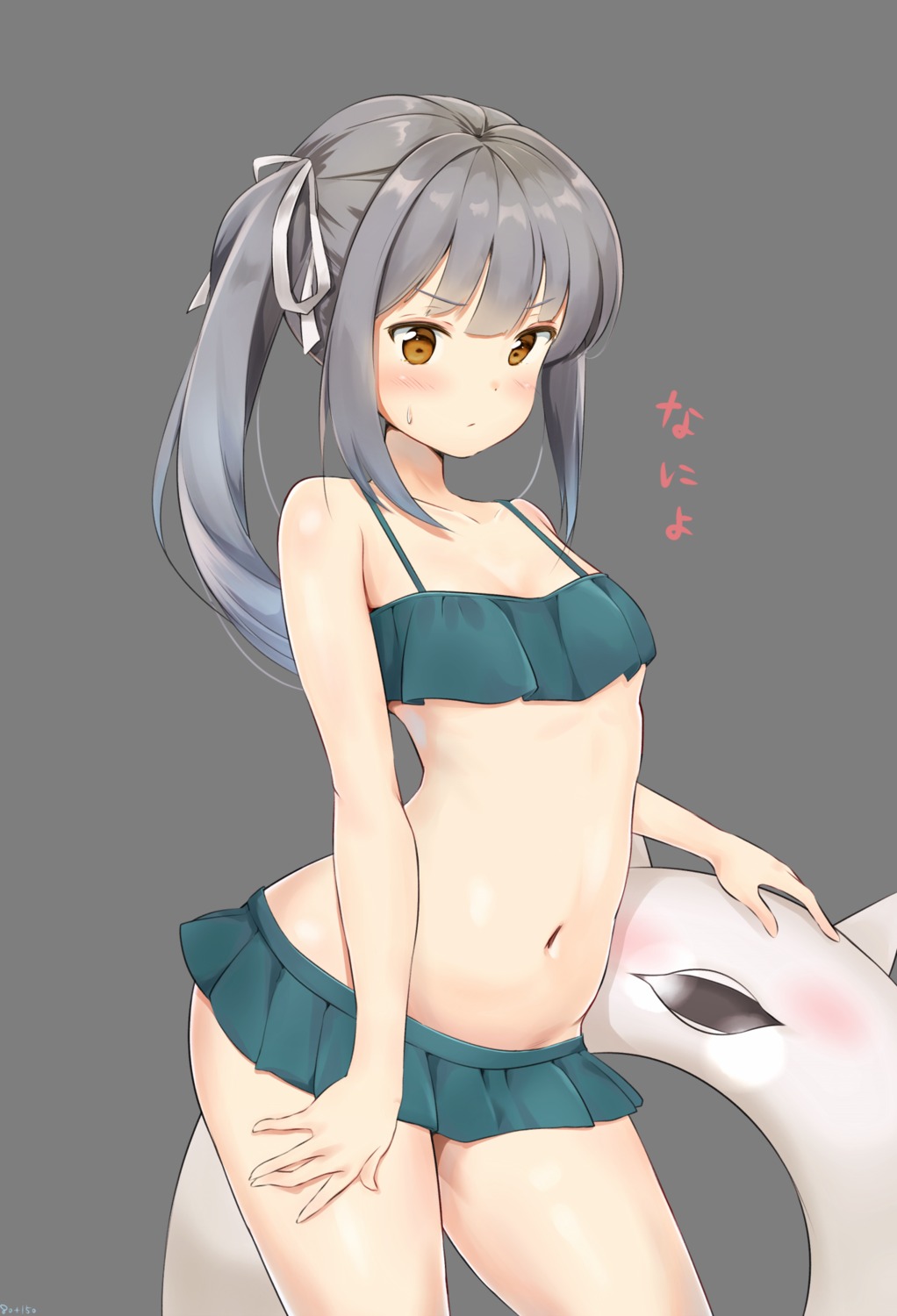 aymusk bikini cleavage kantai_collection kasumi_(kancolle) swimsuits transparent_png