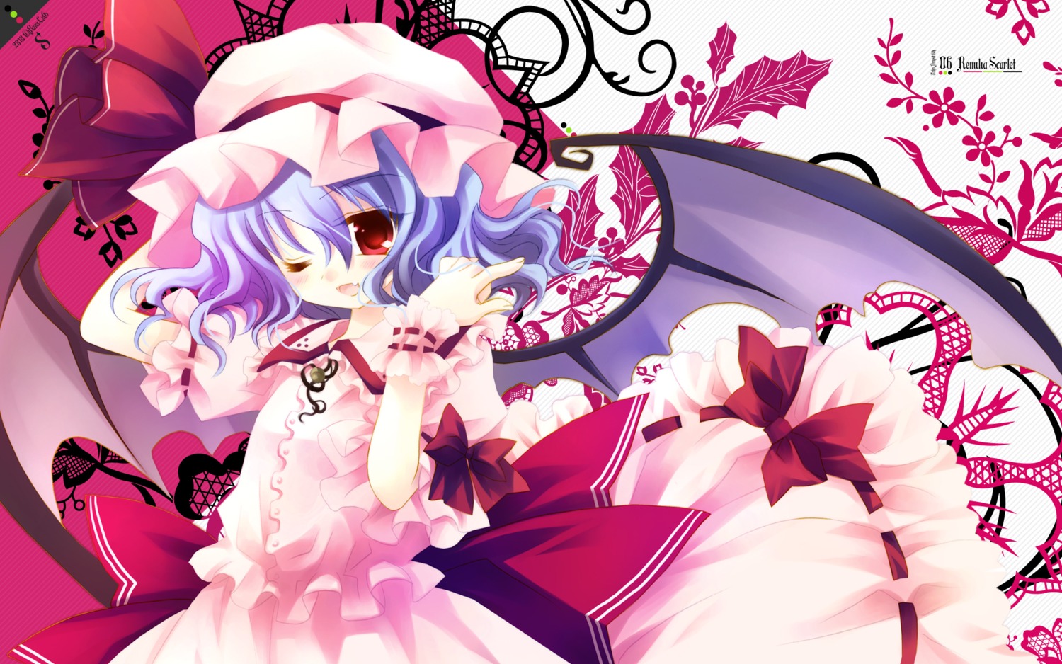 chronolog hiiragi_ryou i.s.w remilia_scarlet sakurazawa_izumi touhou wallpaper