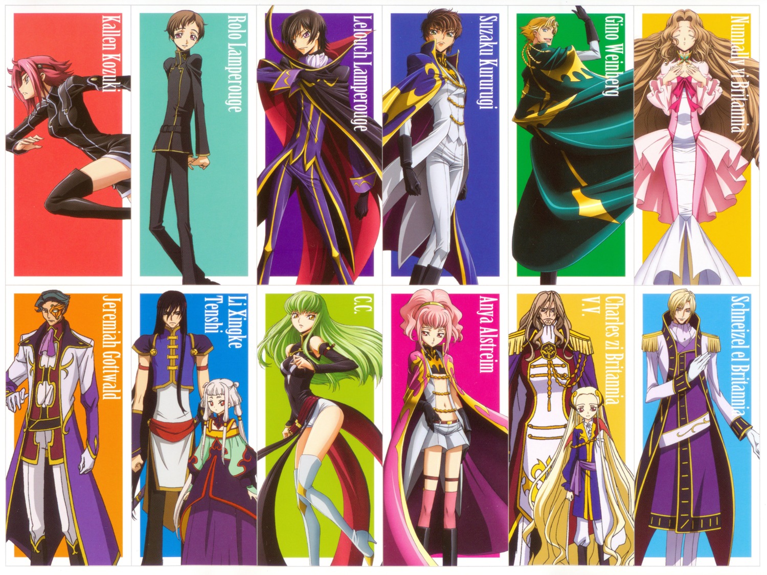 anya_alstreim c.c. charles_zi_britannia code_geass dress garter gino_weinberg heels jeremiah_gottwald kallen_stadtfeld kimura_takahiro kururugi_suzaku lelouch_lamperouge li_xingke nunnally_lamperouge rollo_lamperouge schneizel_el_britannia screening stockings thighhighs tianzi uniform v.v.