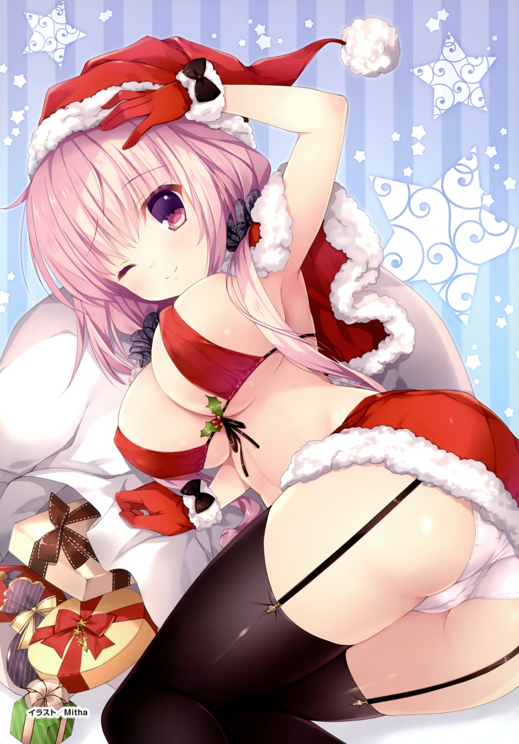 ass bikini_top cameltoe christmas erect_nipples mitha nanawind pantsu sema_kozue shirokoi_sakura_*_gram stockings swimsuits thighhighs