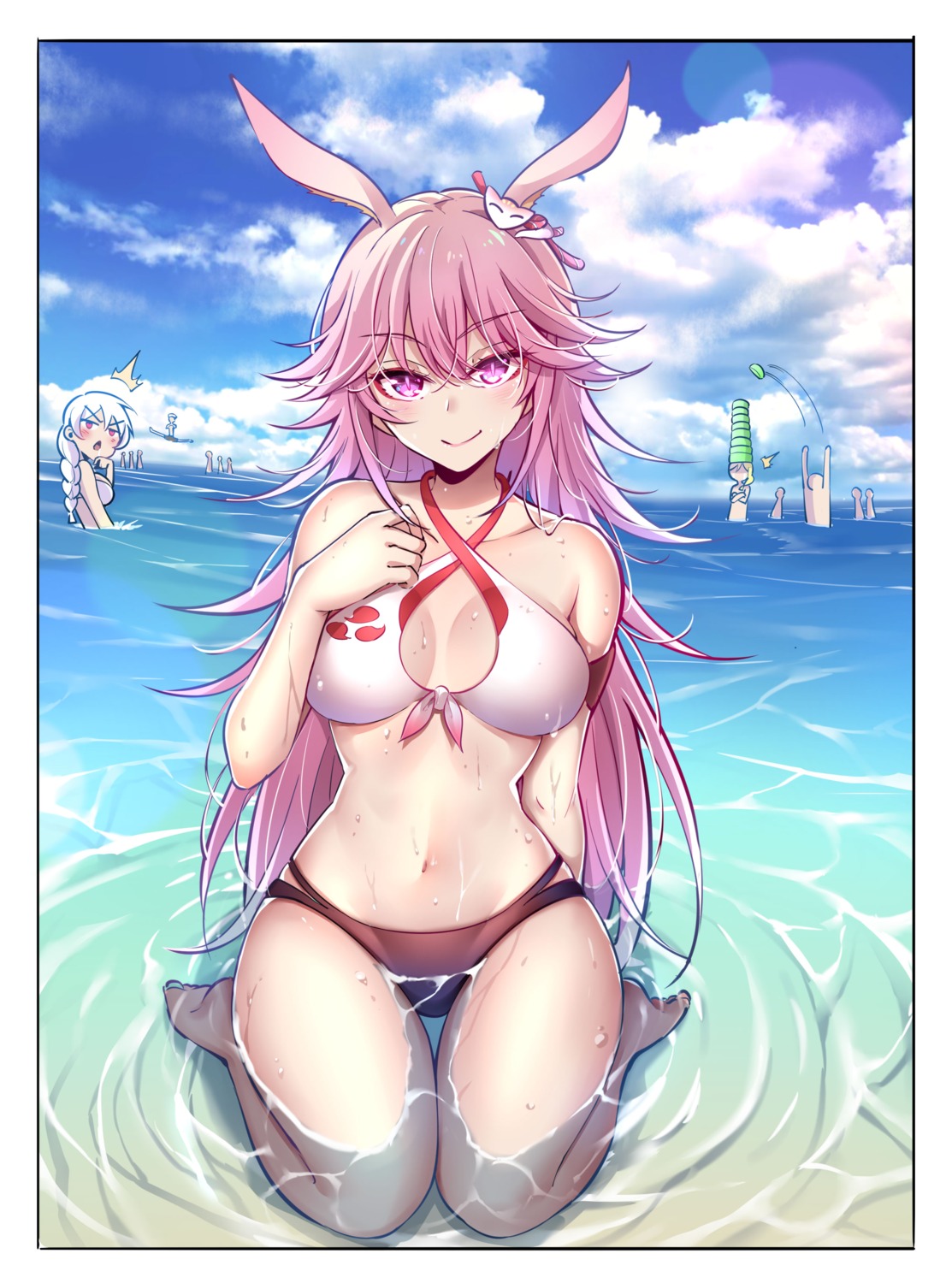 benghuai_xueyuan bikini cleavage honkai_impact swimsuits tagme wet yae_sakura_(benghuai_xueyuan)