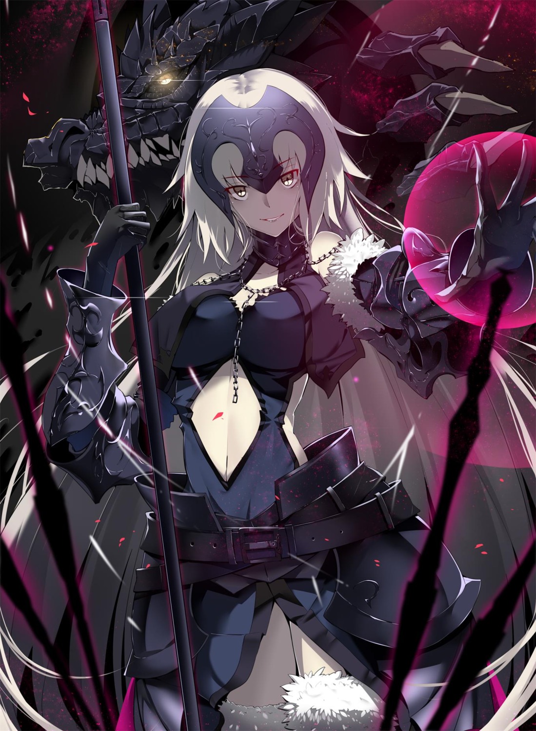 armor chun_bi fate/grand_order jeanne_d'arc jeanne_d'arc_(alter)_(fate) weapon