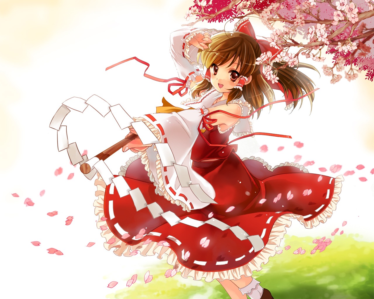 funifuni hakurei_reimu touhou wallpaper