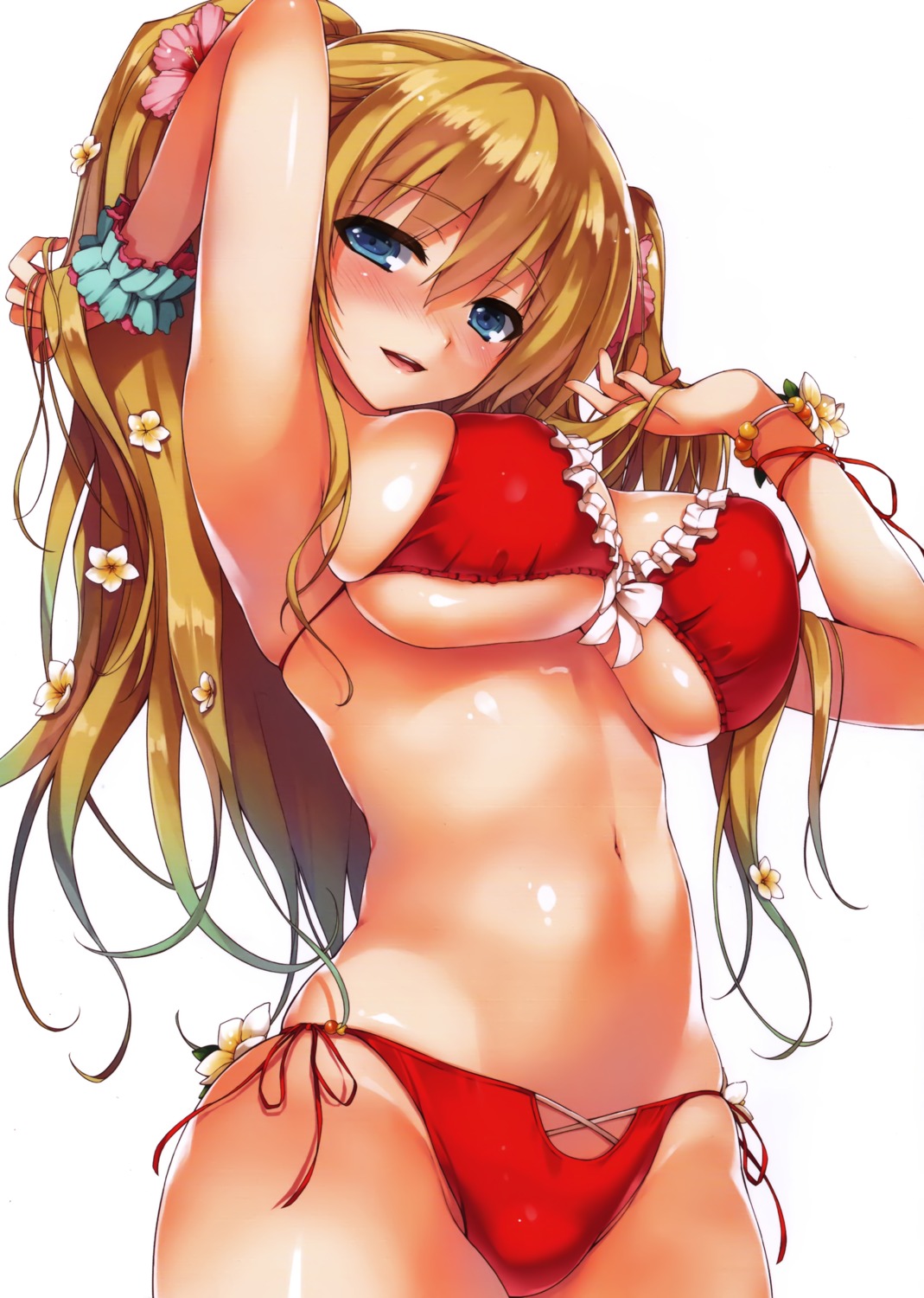 bikini cleavage erect_nipples scanning_artifacts swimsuits tomose_shunsaku underboob