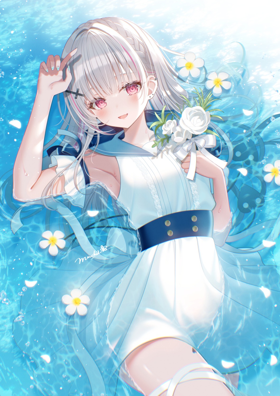 asumi_sena bandages cattleya_regina_games dress myusha vspo! wet