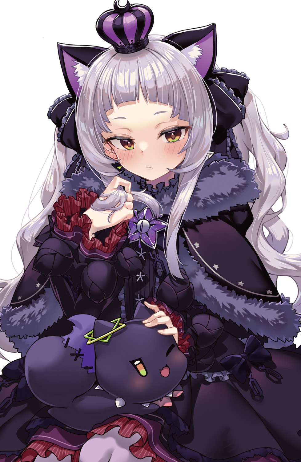 animal_ears gothic_lolita hololive ivan_wang lolita_fashion murasaki_shion nekomimi