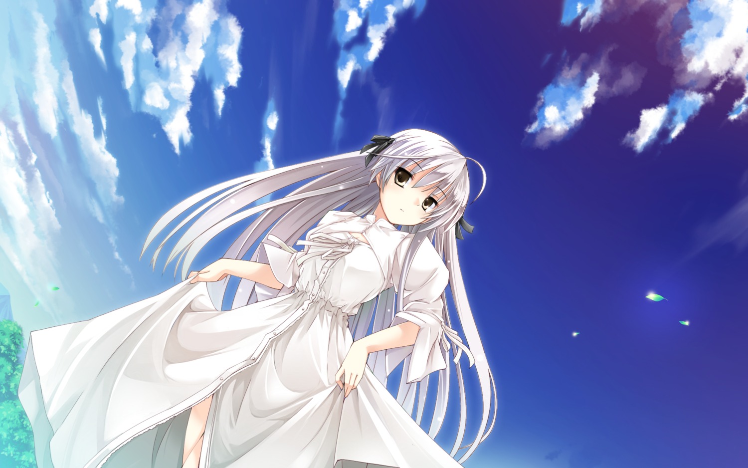 dress kasugano_sora mutou_kurihito wallpaper yosuga_no_sora