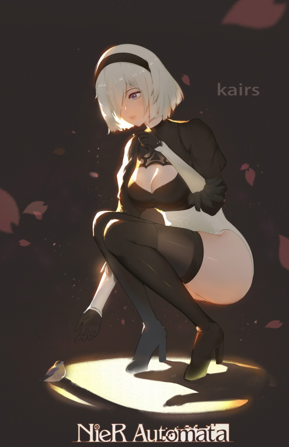 cleavage heels kairs leotard nier nier_automata thighhighs yorha_no.2_type_b