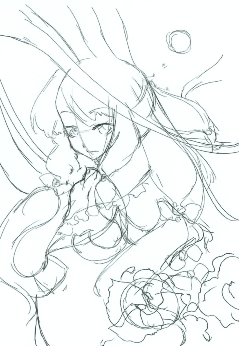 kei monochrome seifuku sketch