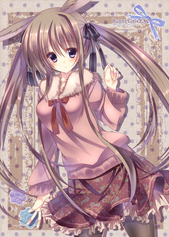 amane_ruri animal_ears bunny_ears pantyhose