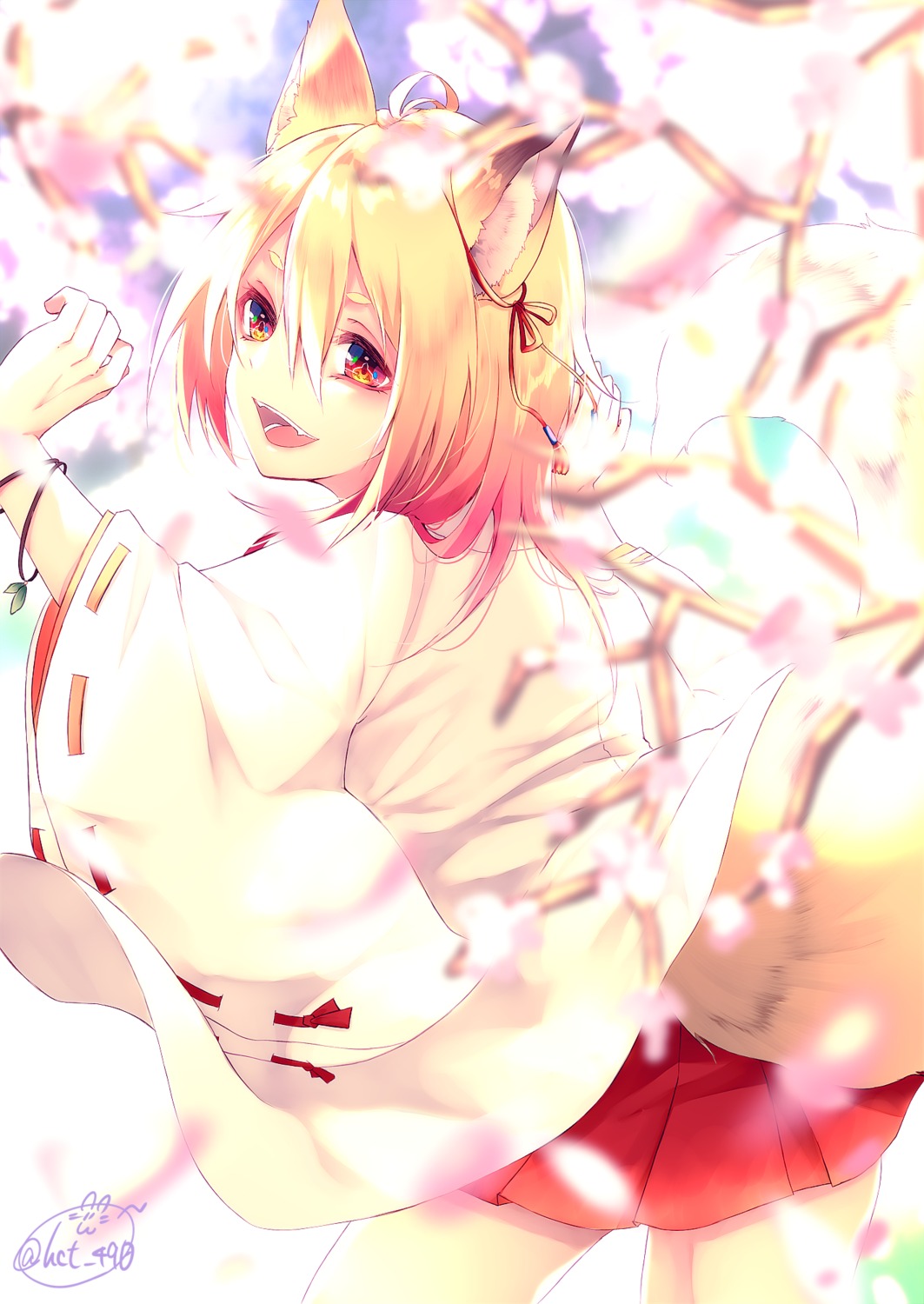 animal_ears chita_(ketchup) japanese_clothes kitsune tail
