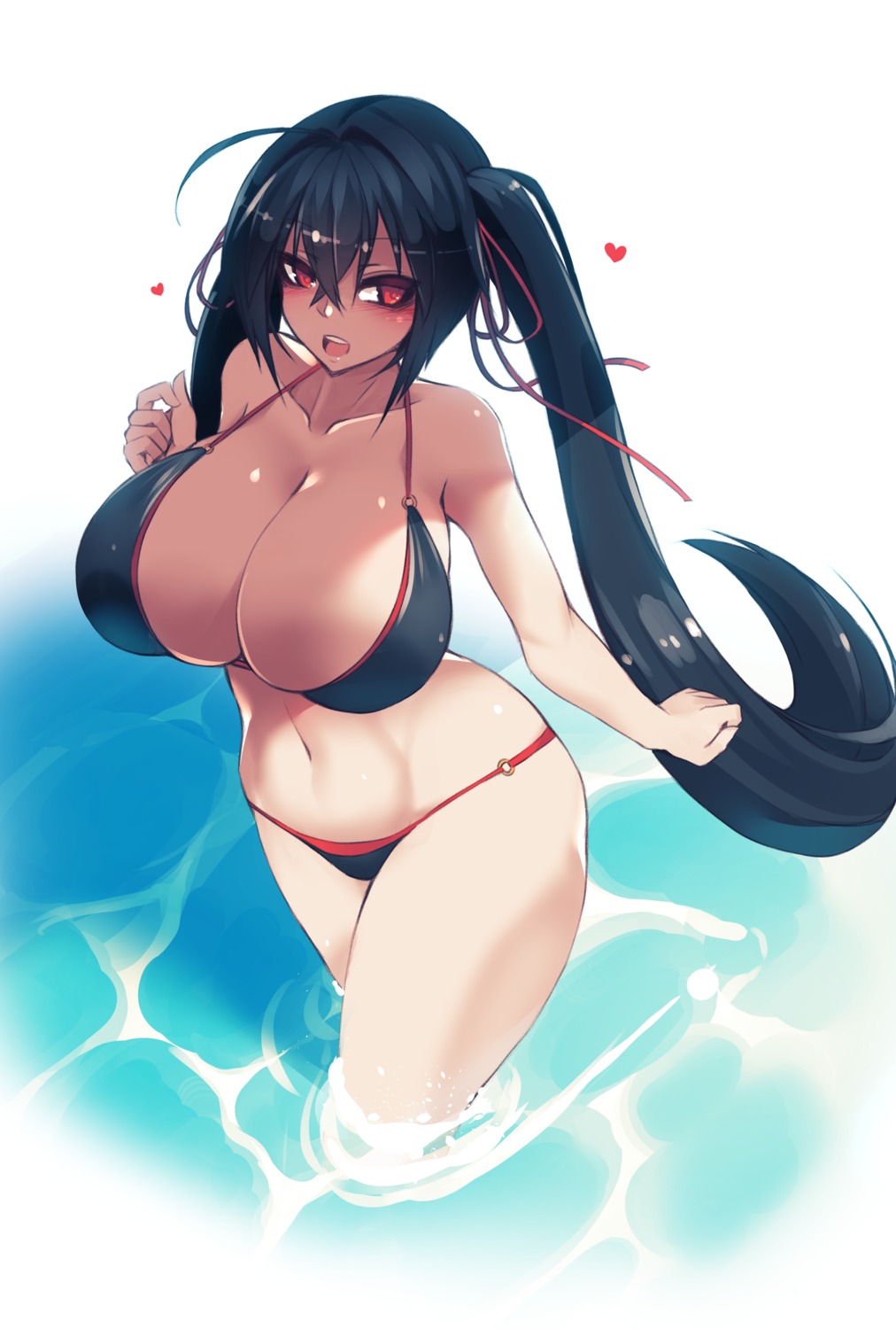 azur_lane bikini sub-res swimsuits taihou_(azur_lane) wet