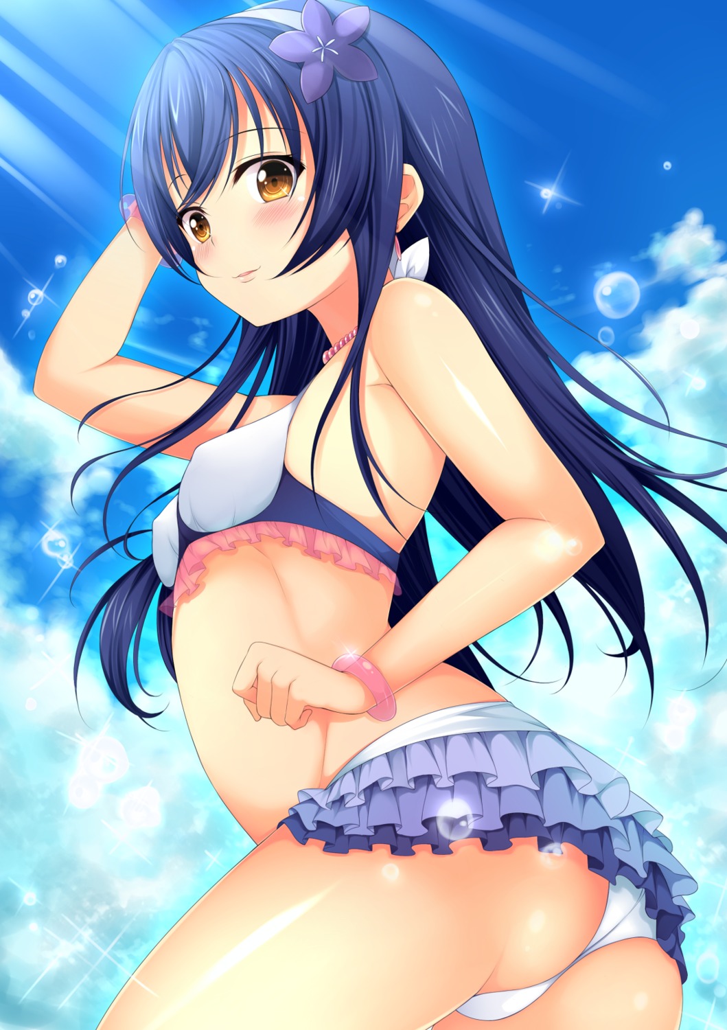 bikini brunhilde love_live! sonoda_umi swimsuits