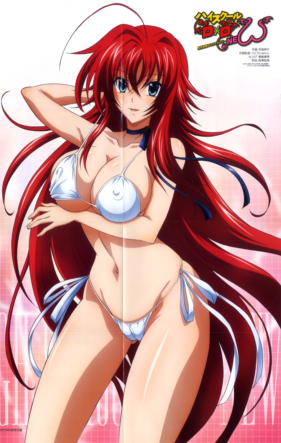 bikini breast_hold cameltoe crease high_school_dxd_new highschool_dxd rias_gremory swimsuits teshima_noriko underboob