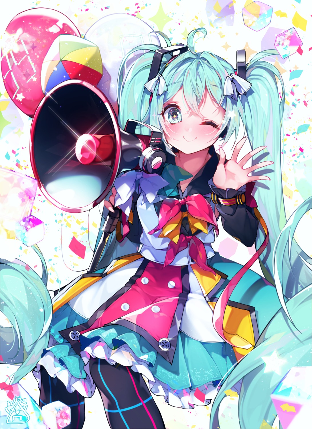 dress hatsune_miku kanola_u magical_mirai pantyhose vocaloid