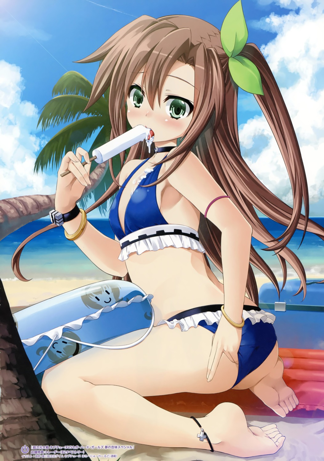 ass bikini choujigen_game_neptune choujigen_taisen_neptune_vs_sega_hard_girls cream feet if_(choujigen_game_neptune) scanning_resolution swimsuits urimo