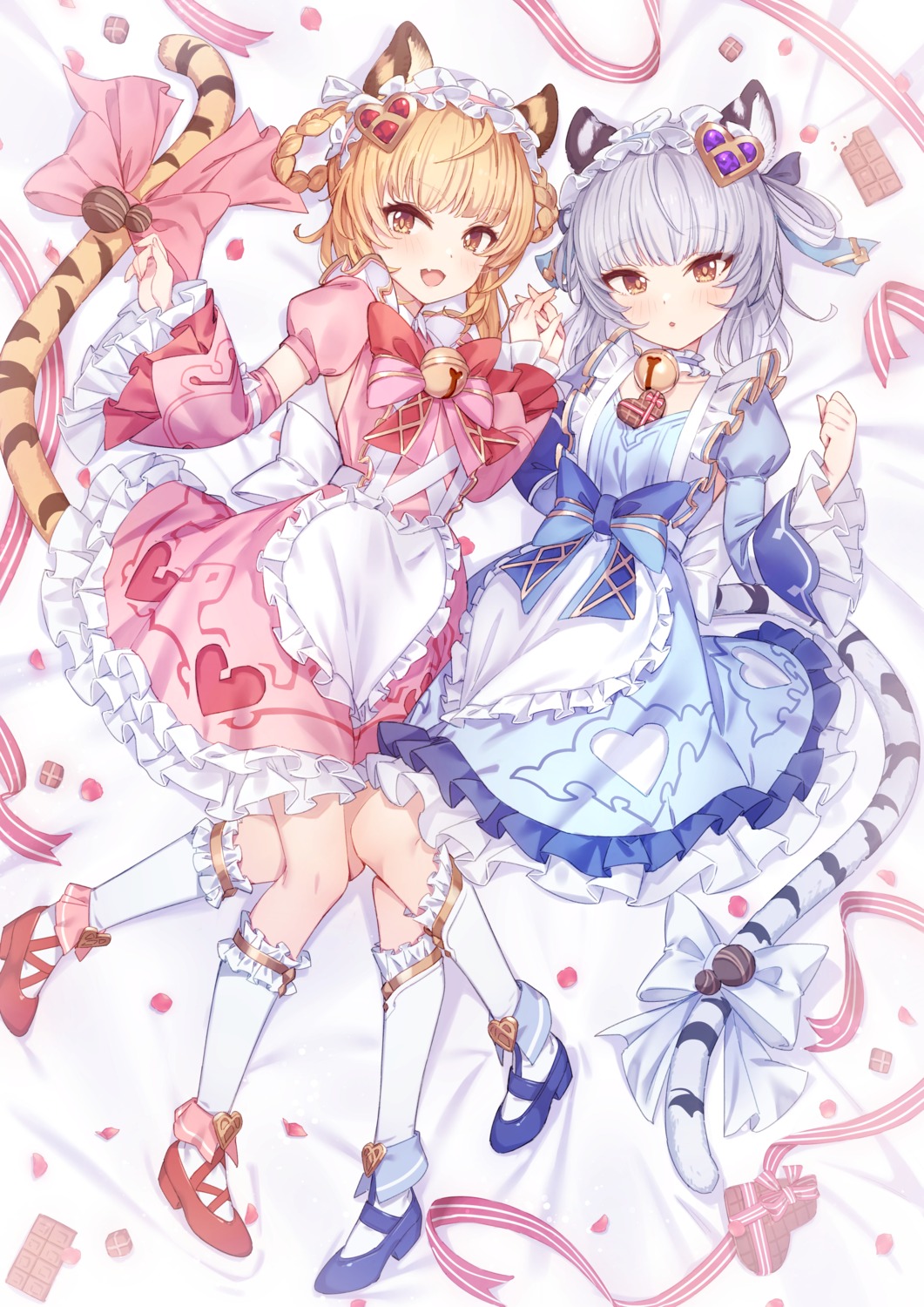 animal_ears granblue_fantasy maid nekomimi shindara_(granblue_fantasy) tail valentine yellowpaint.