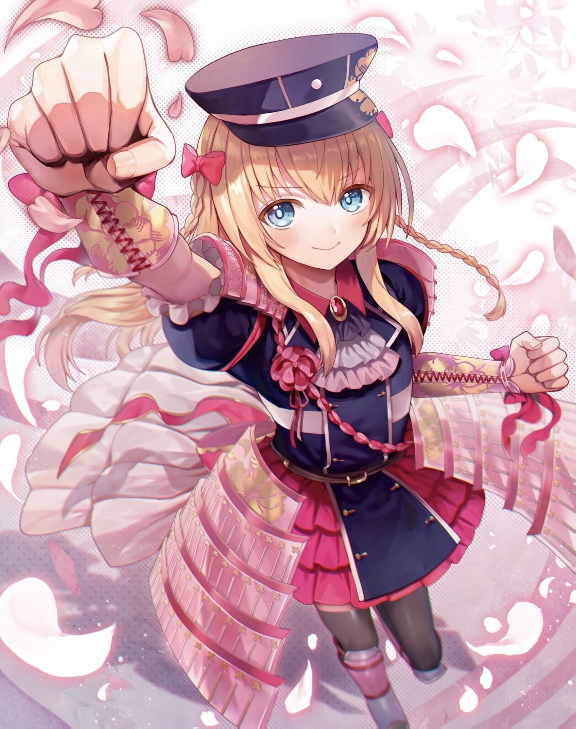 abandon_ranka armor lolita_fashion midare_toushirou thighhighs touken_ranbu trap