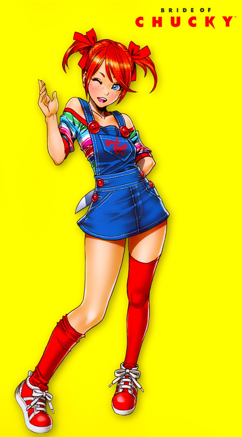 child's_play chucky overalls thighhighs yamashita_shunya