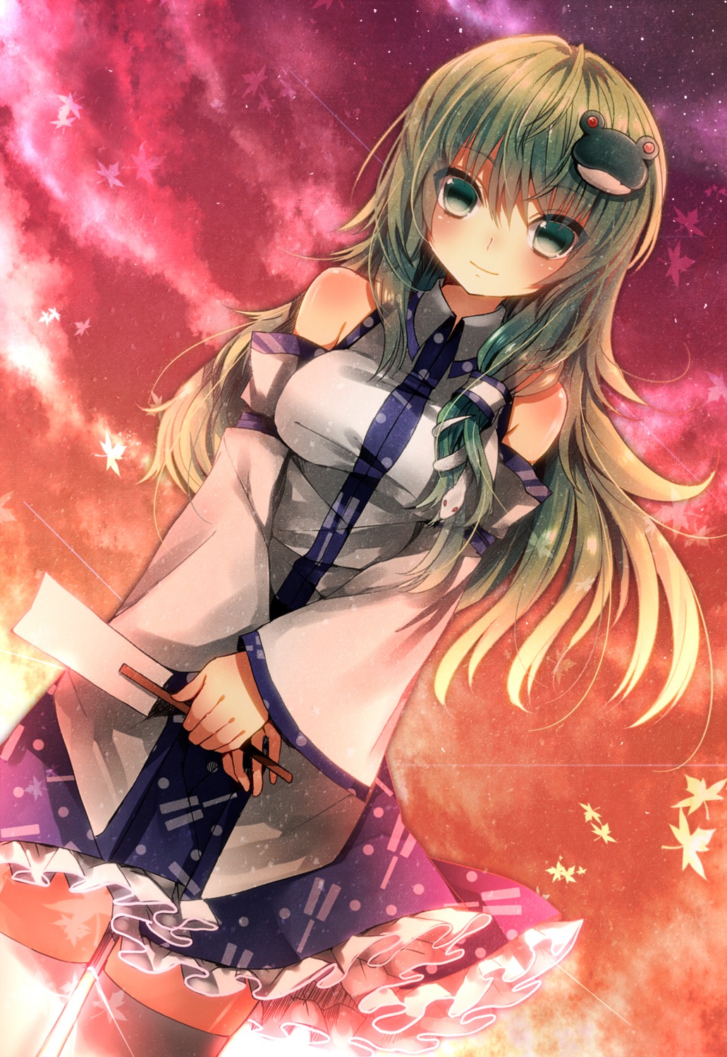 kanzaki_maguro kochiya_sanae thighhighs touhou