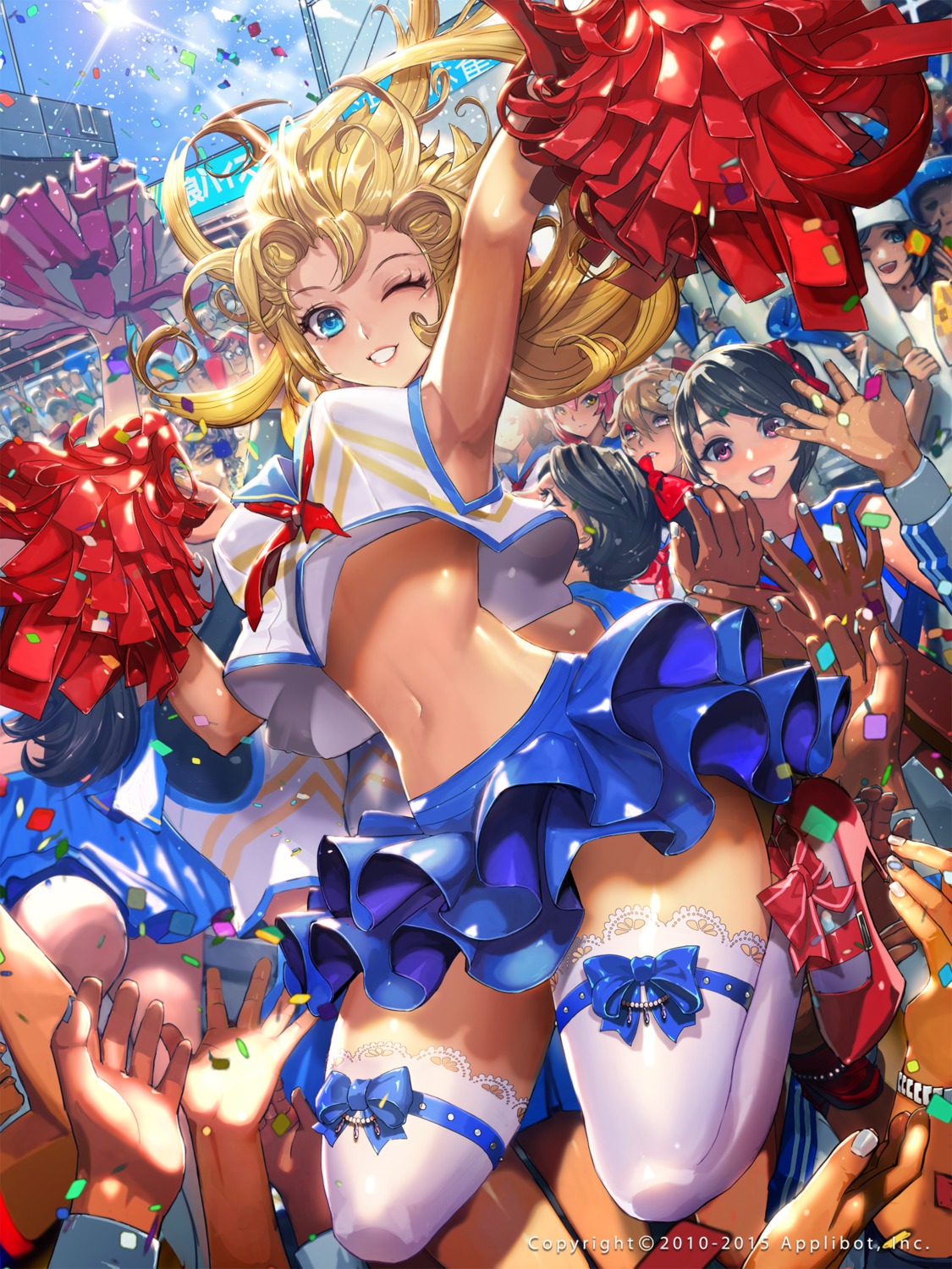 cheerleader furyou_michi_~gang_road~ heels thighhighs xaxak