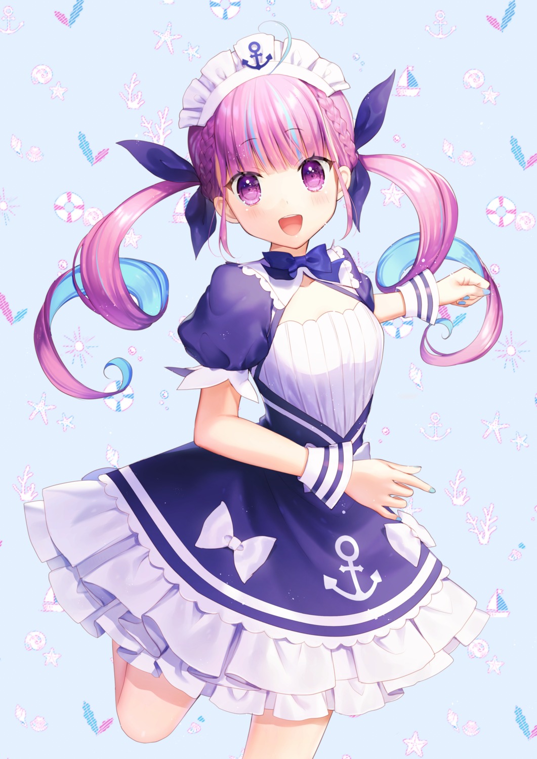 hololive maid minato_aqua momoshiki_tsubaki