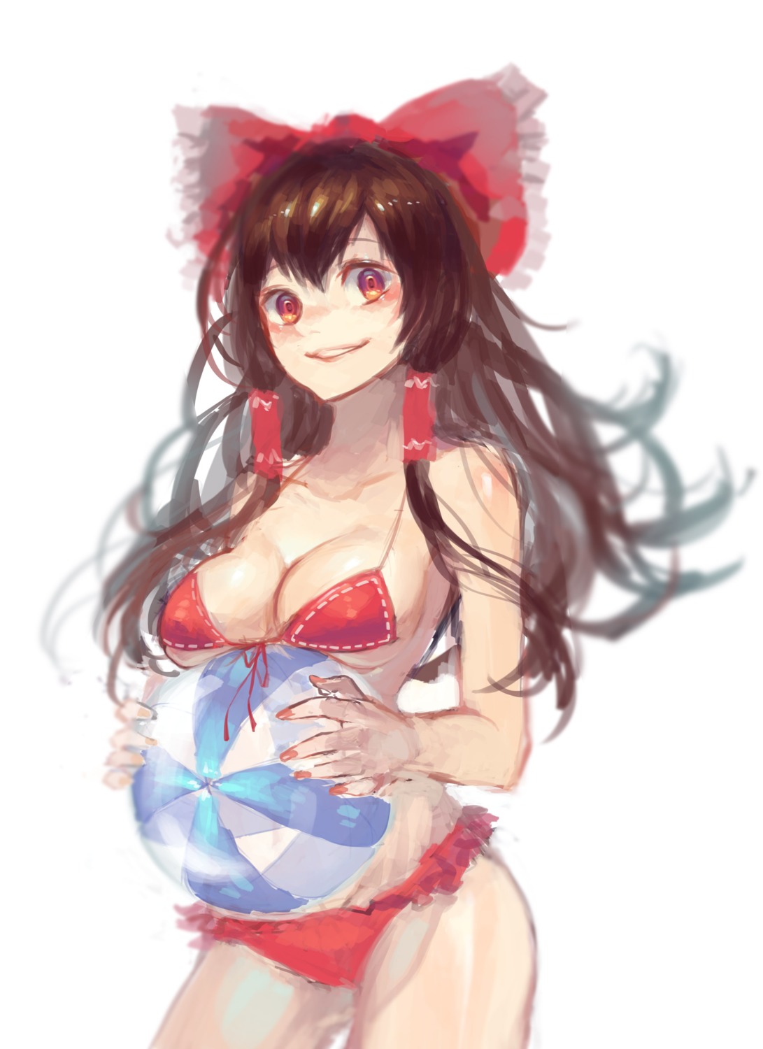 bikini hakurei_reimu sai_ichirou swimsuits touhou