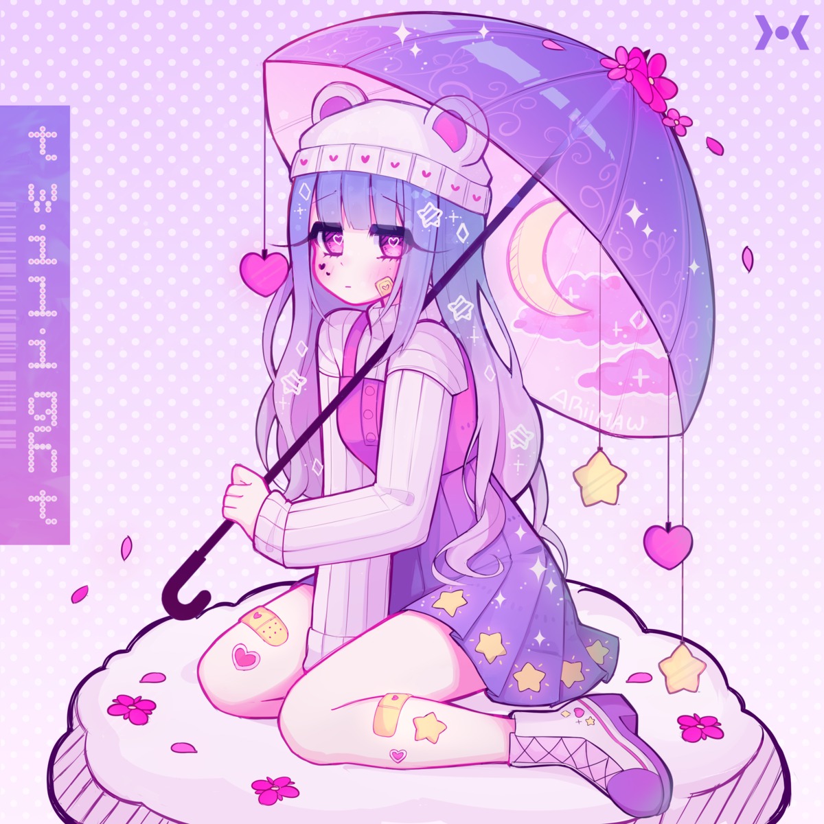 animal_ears ariimaw bandaid sweater umbrella