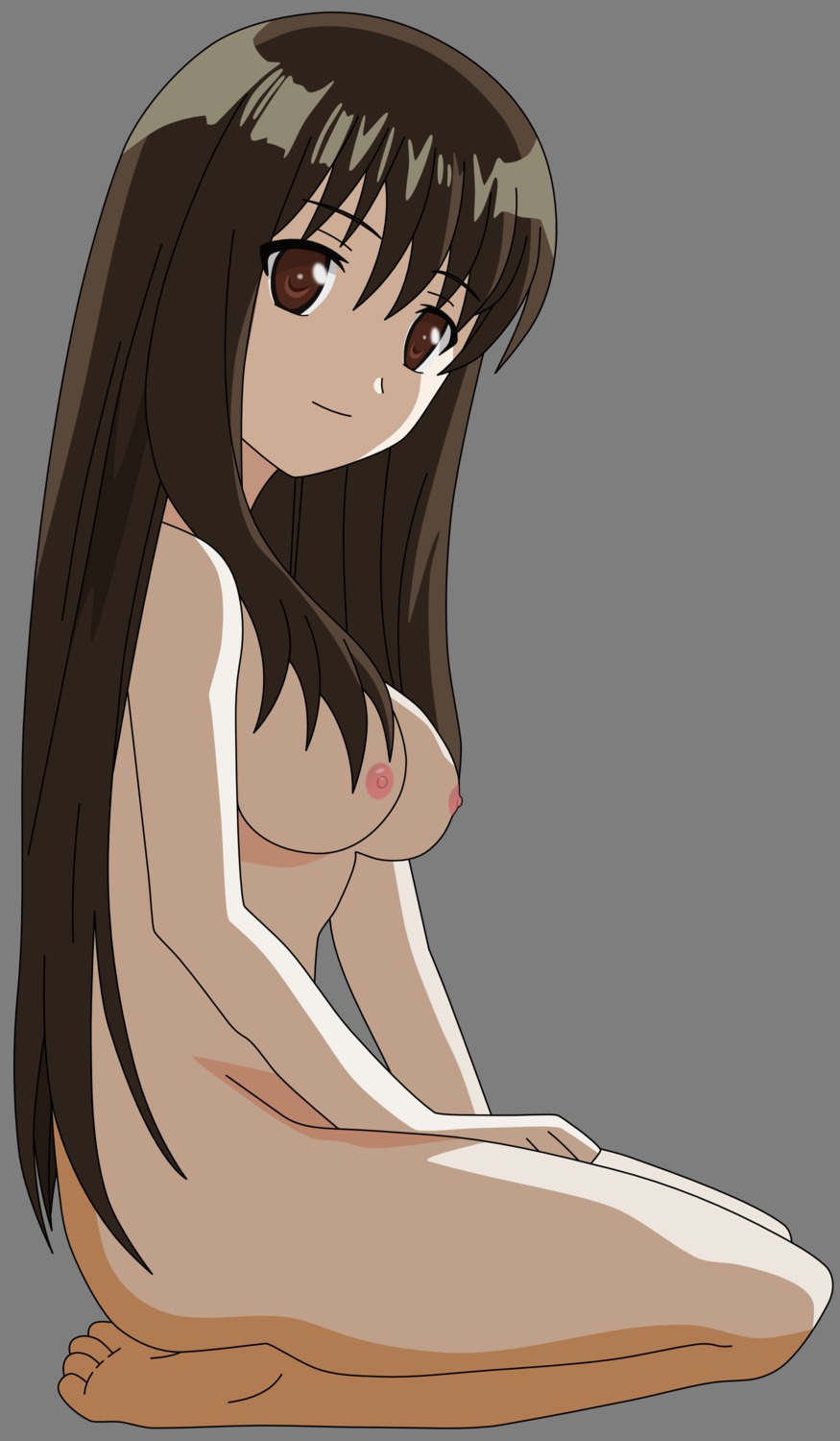 chikumaen_kaho mayoi_neko_overrun naked nipples transparent_png vector_trace