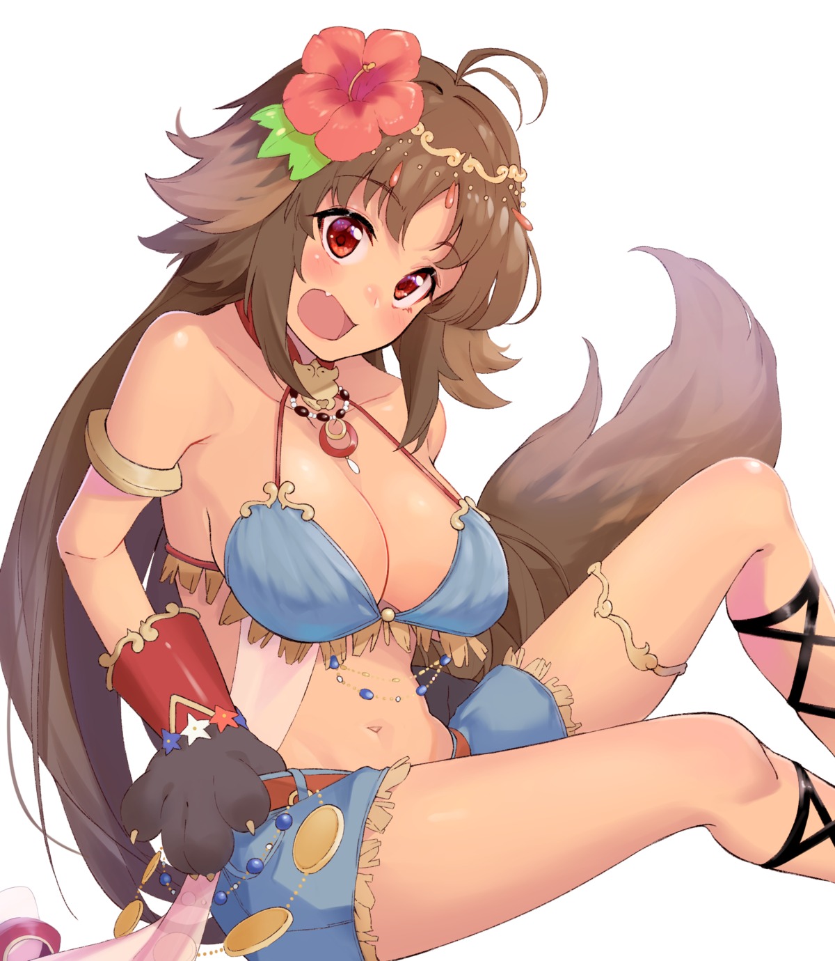 animal_ears bikini_armor garter kyan_kaori princess_connect princess_connect!_re:dive shimon_(31426784) tail