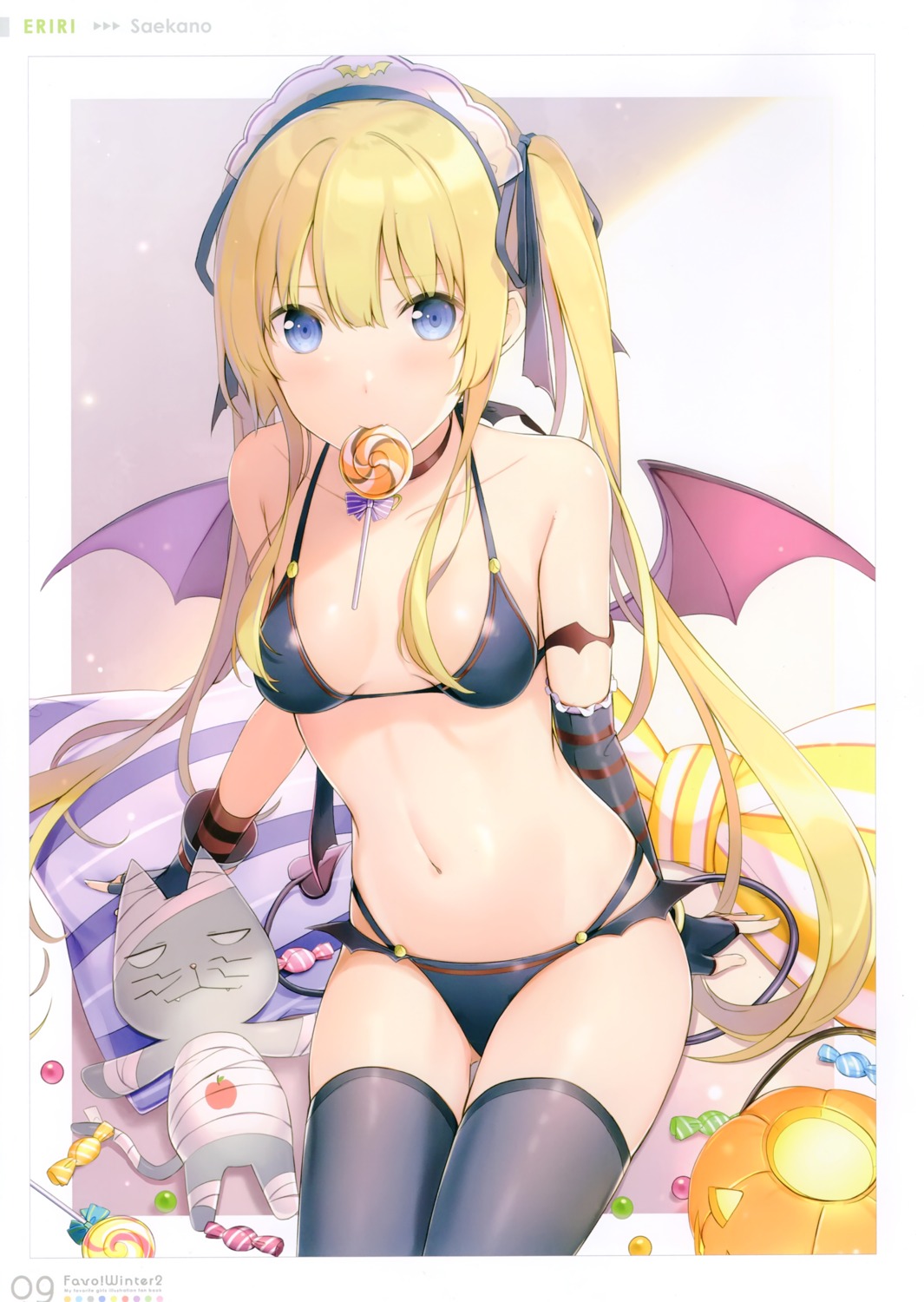 6u bra eternal_land pantsu saenai_heroine_no_sodatekata sawamura_spencer_eriri tail thighhighs wings