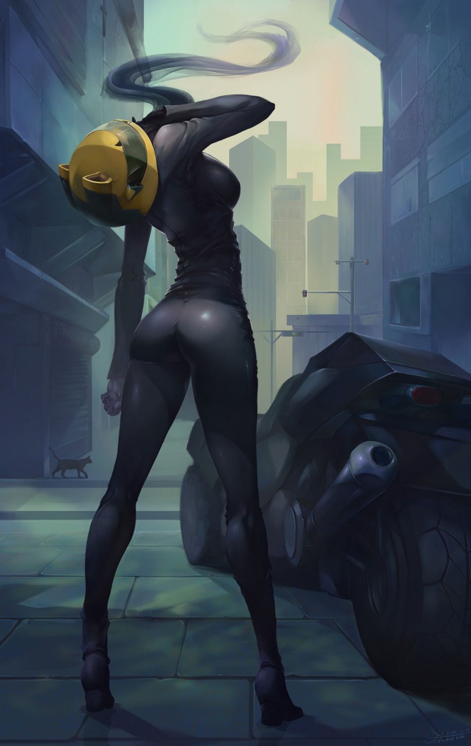 ass bodysuit celty_sturluson crow_aberdeen durarara!! heels