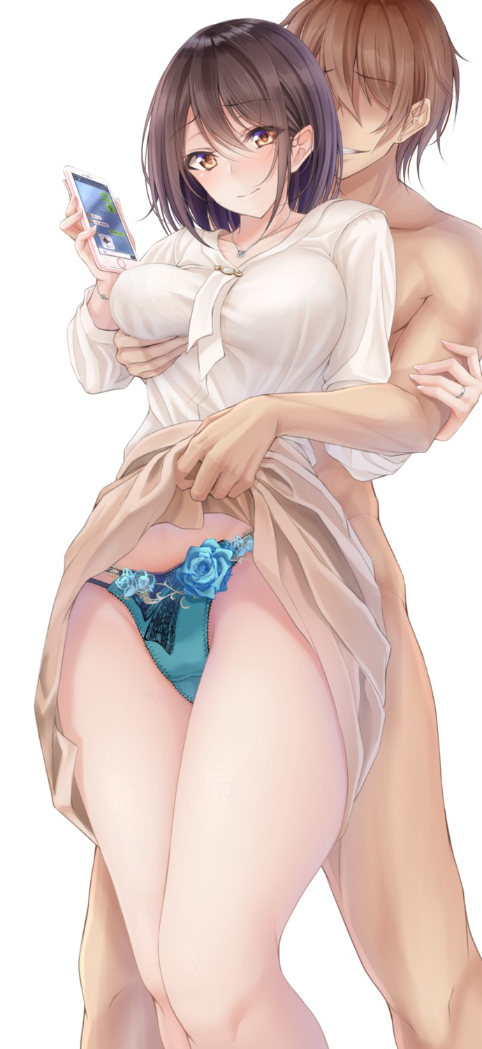 breast_grab pantsu skirt_lift zeroamu