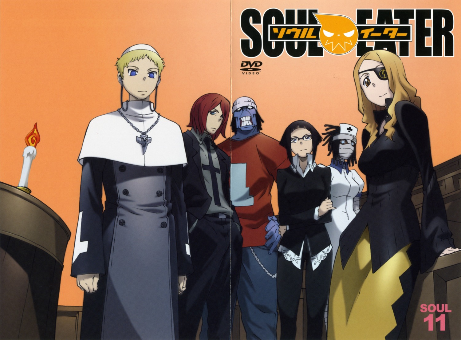 azusa_yumi crease disc_cover eyepatch justin_law marie_mjolnir megane mira_naigus screening sid_barett soul_eater spirit