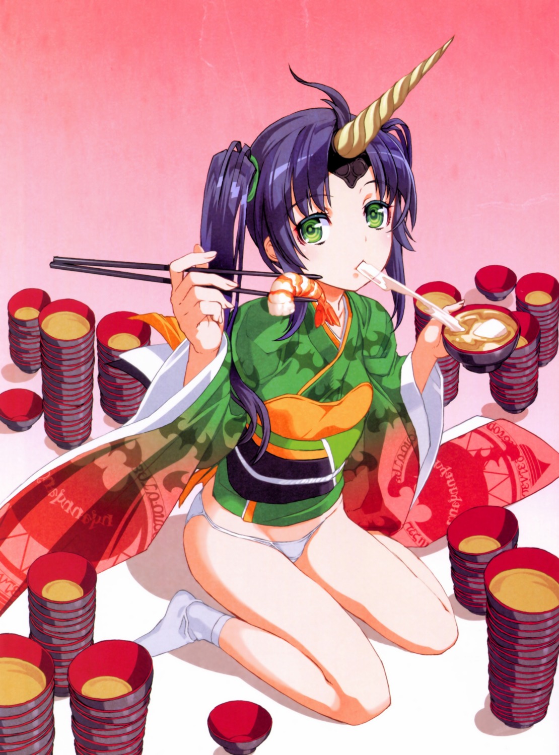 beelzebub_(the_seven_deadly_sins) horns kimono loli niθ pantsu the_seven_deadly_sins