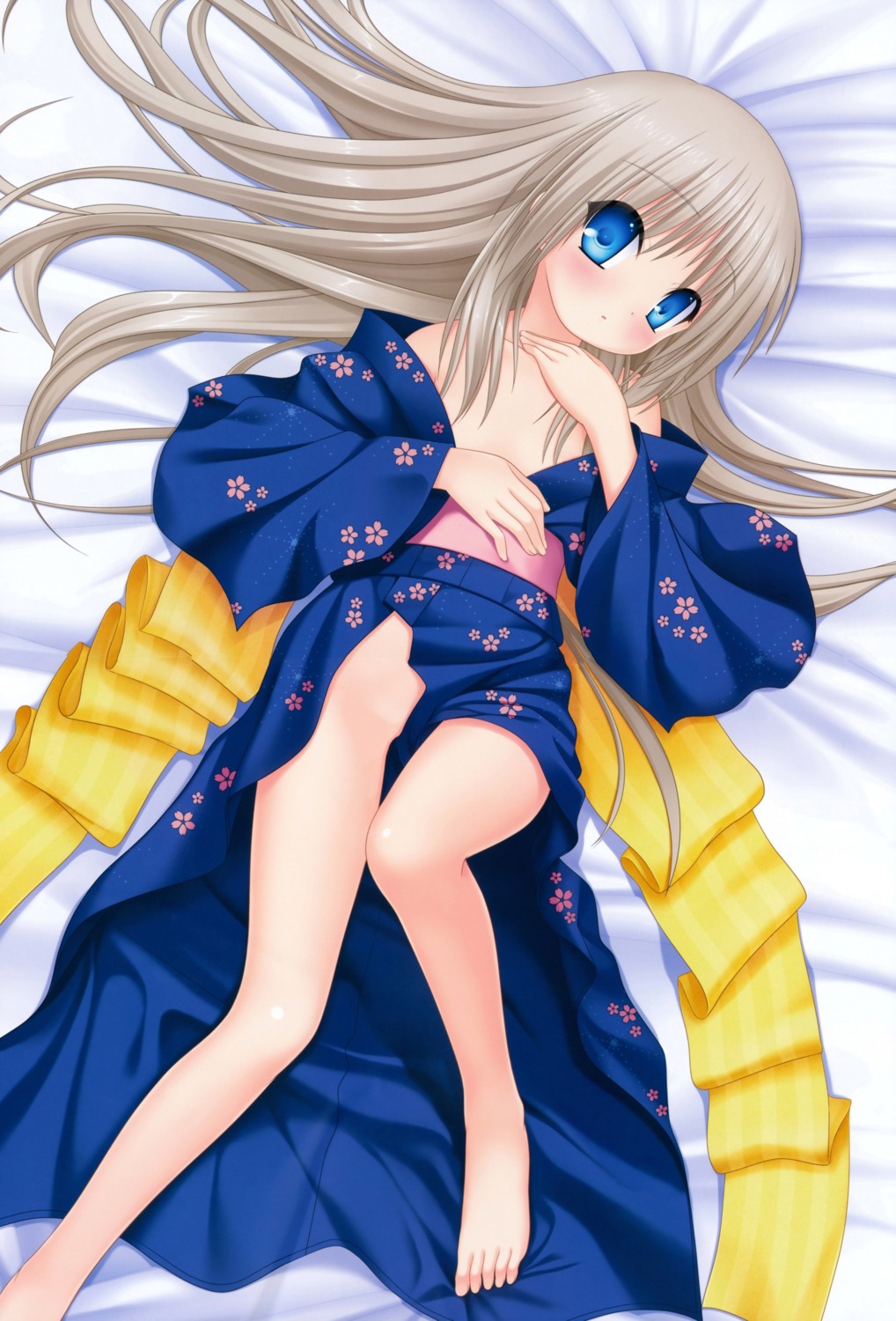 key kud_wafter little_busters! loli na-ga no_bra nopan noumi_kudryavka open_shirt yukata