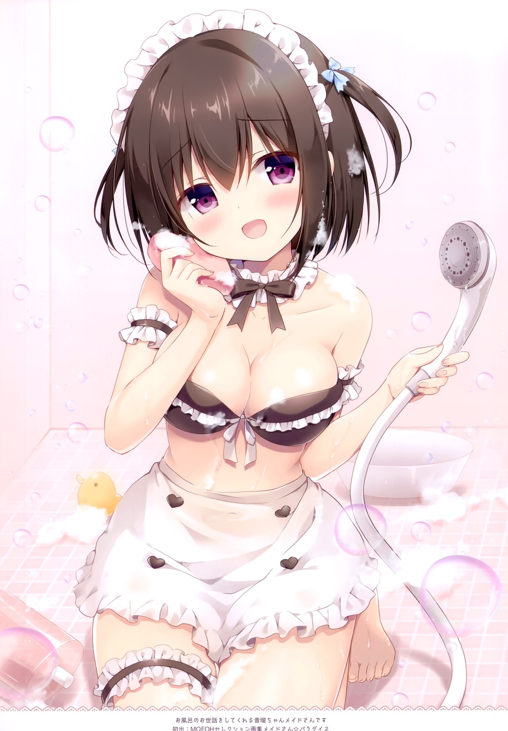 bathing bikini canvas+garden cleavage garter maid miyasaka_naco neru_(canvas+garden) swimsuits