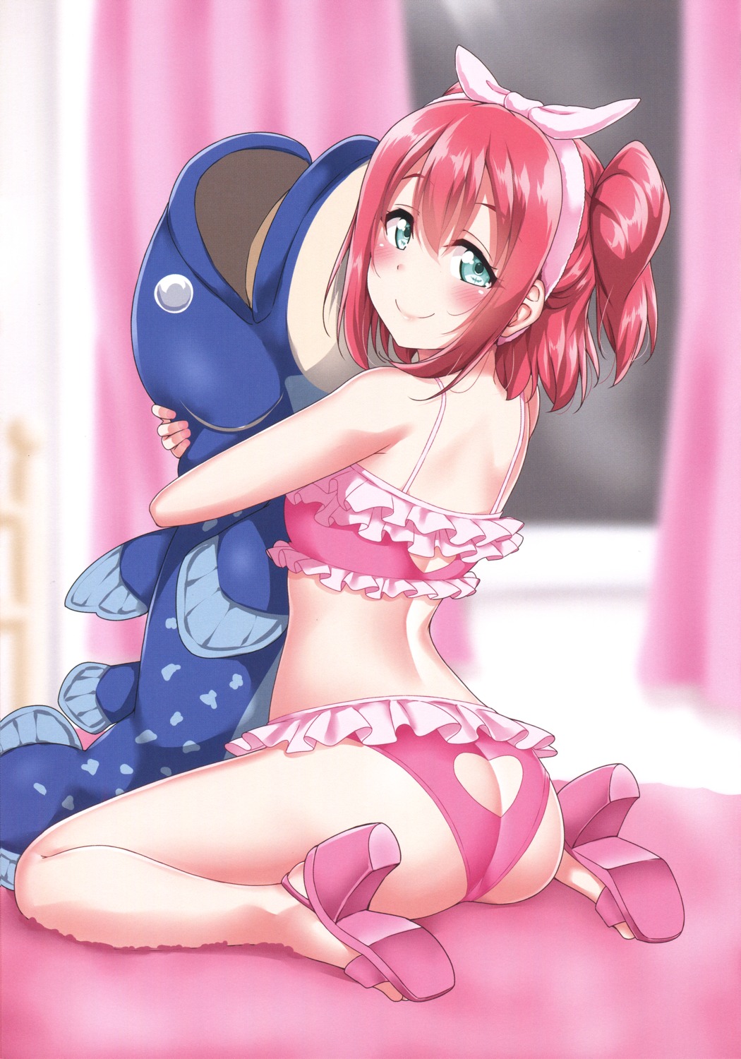 ass bikini heels kurosawa_ruby love_live!_sunshine!! swimsuits yopparai_oni