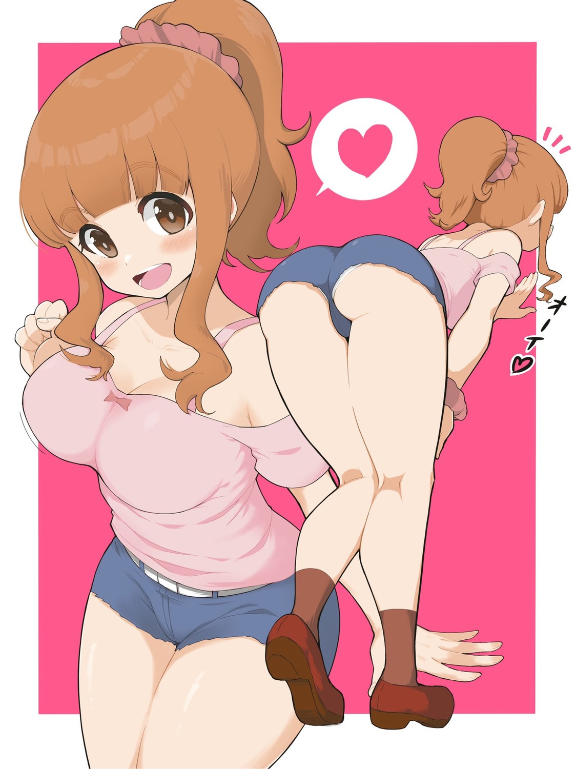 ass cleavage girls_und_panzer no_bra pantsu takebe_saori yabai_gorilla